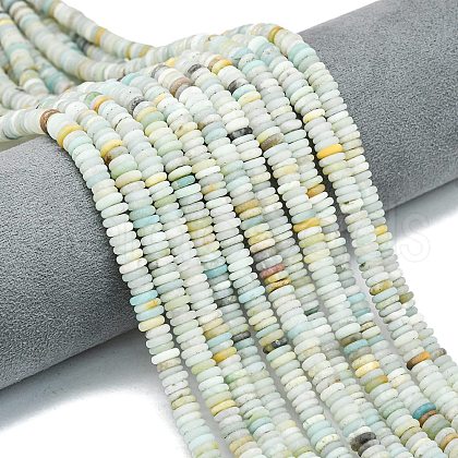 Frosted Natural Flower Amazonite Beads Strands G-K389-C29-01-1