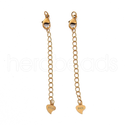 925 Sterling Silver Chain Extenders STER-D036-37AG-1
