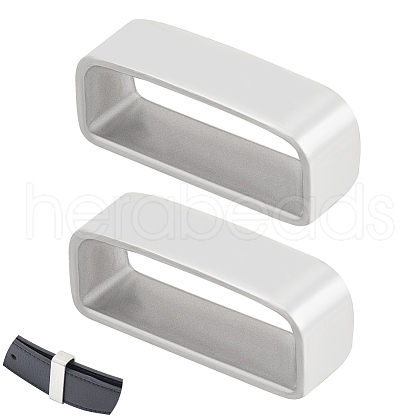 Stainless Steel Loop Keepers STAS-WH0031-42-1