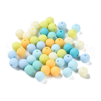 Rubberized Style Imitated Silicone Acrylic Beads X1-MACR-D029-01J-1