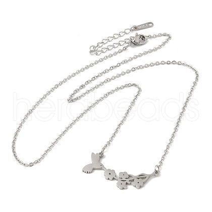 Non-Tarnish 304 Stainless Steel Pendant Necklaces NJEW-H010-01P-1