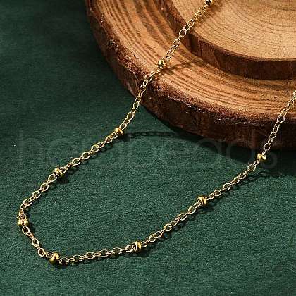 304 Stainless Steel Satellite Chain Necklaces X-NJEW-L173-012-G-1