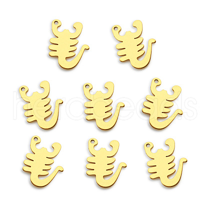 PVD Vacuum Plating 201 Stainless Steel Charms STAS-Q243-LM127-1