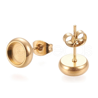 Ion Plating(IP) 304 Stainless Steel Stud Earring Settings X-STAS-K202-05B-G-1