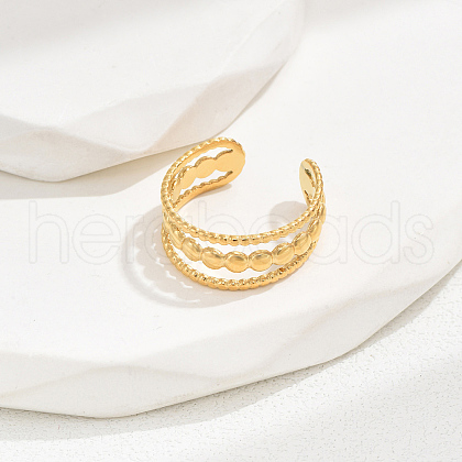 Stainless Steel Fashion Open Cuff Ring for Women CU6656-1