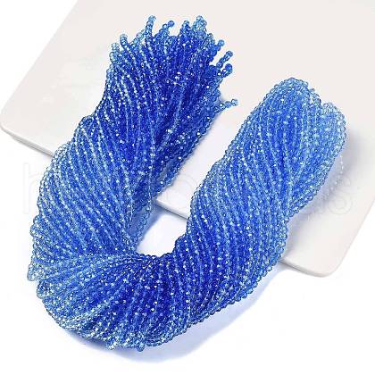 Transparent Painted Glass Beads Strands X1-DGLA-A034-T4mm-A01-1