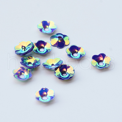 Ornament Accessories Disc Plastic Paillette Beads PVC-R013-6mm-0430-1