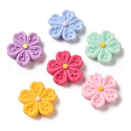Opaque Resin Decoden Cabochons RESI-M041-02-1
