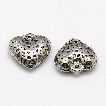Tarnish Resistant 304 Stainless Steel Textured Charms STAS-K002-37A3-1