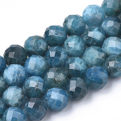 Natural Apatite Beads Strands G-S345-6mm-008-1
