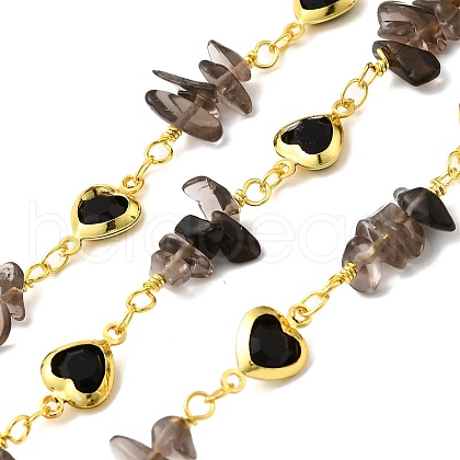 Handmade Brass Heart Link Chains CHC-L053-03G-1