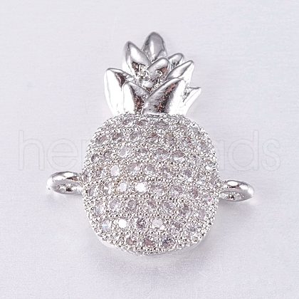 Brass Micro Pave Cubic Zirconia Links ZIRC-E135-05P-1