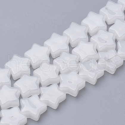 Natural White Jade Beads Strands X-G-Q974-08-1