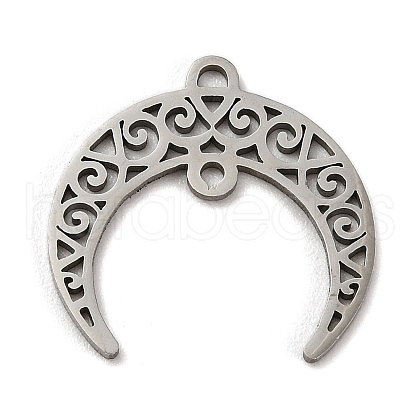 Non-Tarnish 201 Stainless Steel Hollow Connector Charms STAS-E200-07P-1