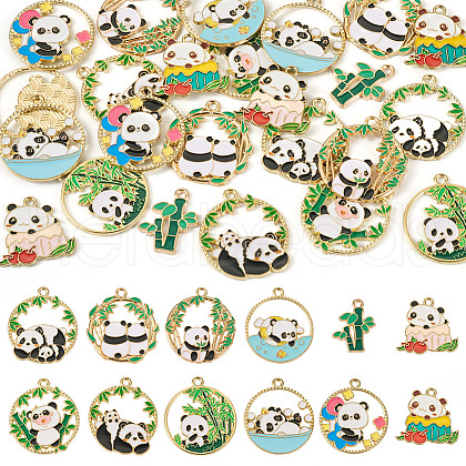  24Pcs 12 Style Alloy Enamel Pendants FIND-TA0002-72-1