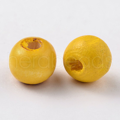 Natural Maple Wood Beads TB10mmY-4-1