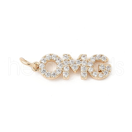Brass Micro Pave Cubic Zirconia Pendants KK-Z107-15G-01-1