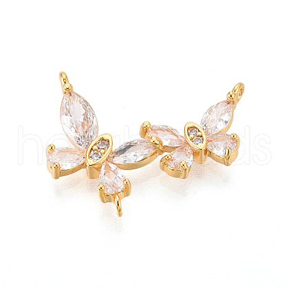 Brass Micro Pave Cubic Zirconia Chandelier Components Links KK-N263-37G-1