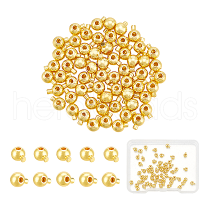 Unicraftale 60Pcs Brass Crimp Beads FIND-UN0004-34A-1