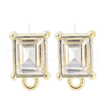 Alloy Glass Rhinestone Stud Earring Finding Accessories FIND-U006-12G-02-1