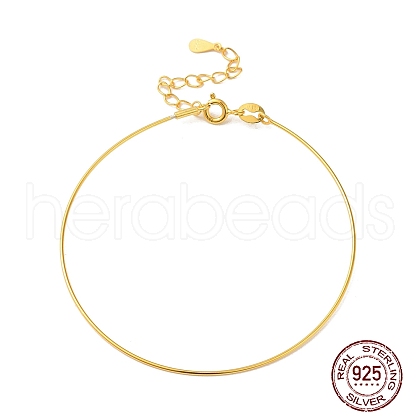 925 Sterling Silver Bangles BJEW-G681-01A-G-1