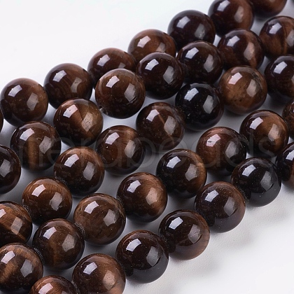 Natural Red Tiger Eye Beads Strands G-C076-8mm-1D-1