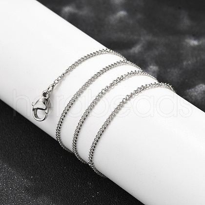 201 Stainless Steel Twisted Chain Necklaces NJEW-R023-09P-1