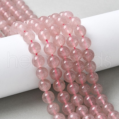 Natural Strawberry Quartz Beads Strands G-R435-03-A02-1