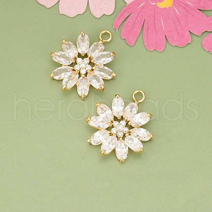 Brass Pendants KK-V006-01G-02-1