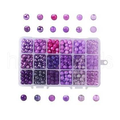 Baking Painted Glass Beads DGLA-JP0001-27-D-1