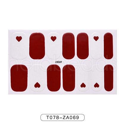 Fruit Floral Leopard Print Full Wrap Nail Polish Stickers MRMJ-T078-ZA069-1