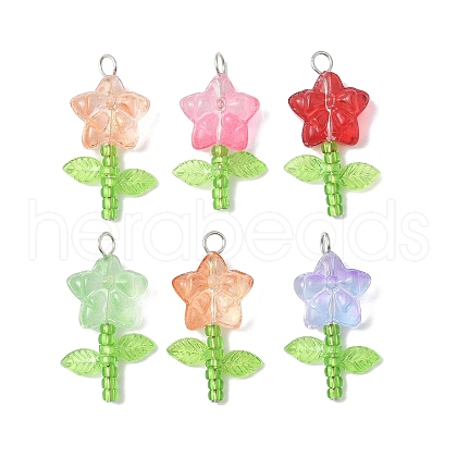 Glass Pendants PALLOY-JF03866-02-1
