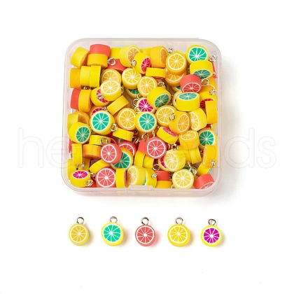 125Pcs 5 Style Handmade Polymer Clay Charms CLAY-LS0001-02-1
