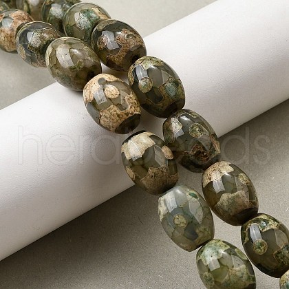 Tibetan Style dZi Beads Strands G-S389-A02-1
