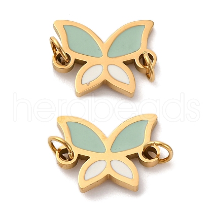 304 Stainless Steel Enamel Connector Charms STAS-U061-24G-A-1