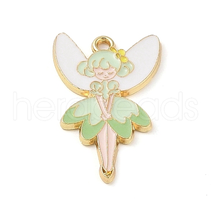 Golden Plated Alloy Eanaml Pendants PALLOY-S184-04G-D-1