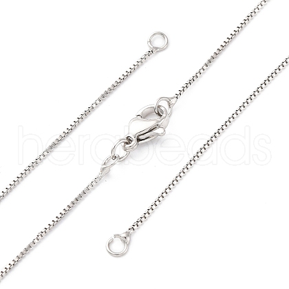 0.9MM Brass Box Chain Necklace Making NJEW-D302-77P-1