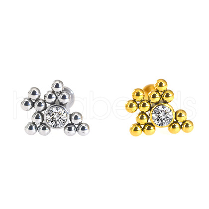 316L Surgical Stainless Steel & G23 Titanium Crystal Rhinestone Labrets for Women Men WG3A239-61-1