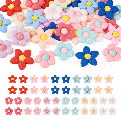 DIY Flower Cabochons Jewelry Making Finding Kit FIND-TA0002-45-1