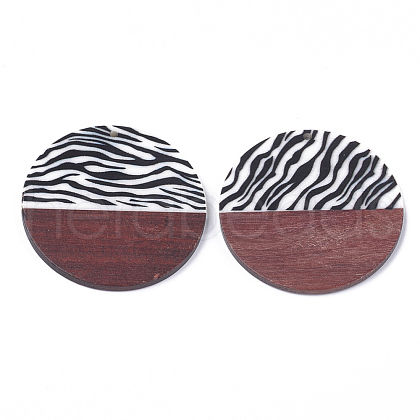 Printed Resin & Wood Pendants RESI-S358-61-1