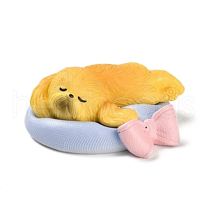 Resin Sleep Animal Figurines Ornament DJEW-Z003-02A-1