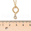 304 Stainless Steel Crystal Rhinestone Geometric Pendant Cable Chain Necklaces NJEW-Z073-01G-01-5