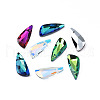 Pointed Back Glass Rhinestone Pendants EGLA-N006-034-3