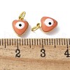 Brass Enamel Charms KK-S518-03G-G-3