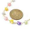 Natural Shell Nugget Beaded Chain Necklaces NJEW-JN04358-4
