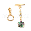 304 Stainless Steel Crylstal Rhinestone Toggle Clasps PALLOY-JF01614-6