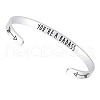 Inspirational 304 Stainless Steel Cuff Bangles FS-WG30F15-01-1
