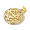 Rack Plating Brass Micro Pave Clear Cubic Zirconia Pendants KK-P267-11E-G-2