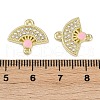 Alloy Crystal Rhinestone Fan Connector Charms FIND-M079-03G-3