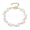 Mother's Day Jewellery Shell Pearl & Non-magnetic Synthetic Hematite Beaded Bracelets BJEW-JB11159-1